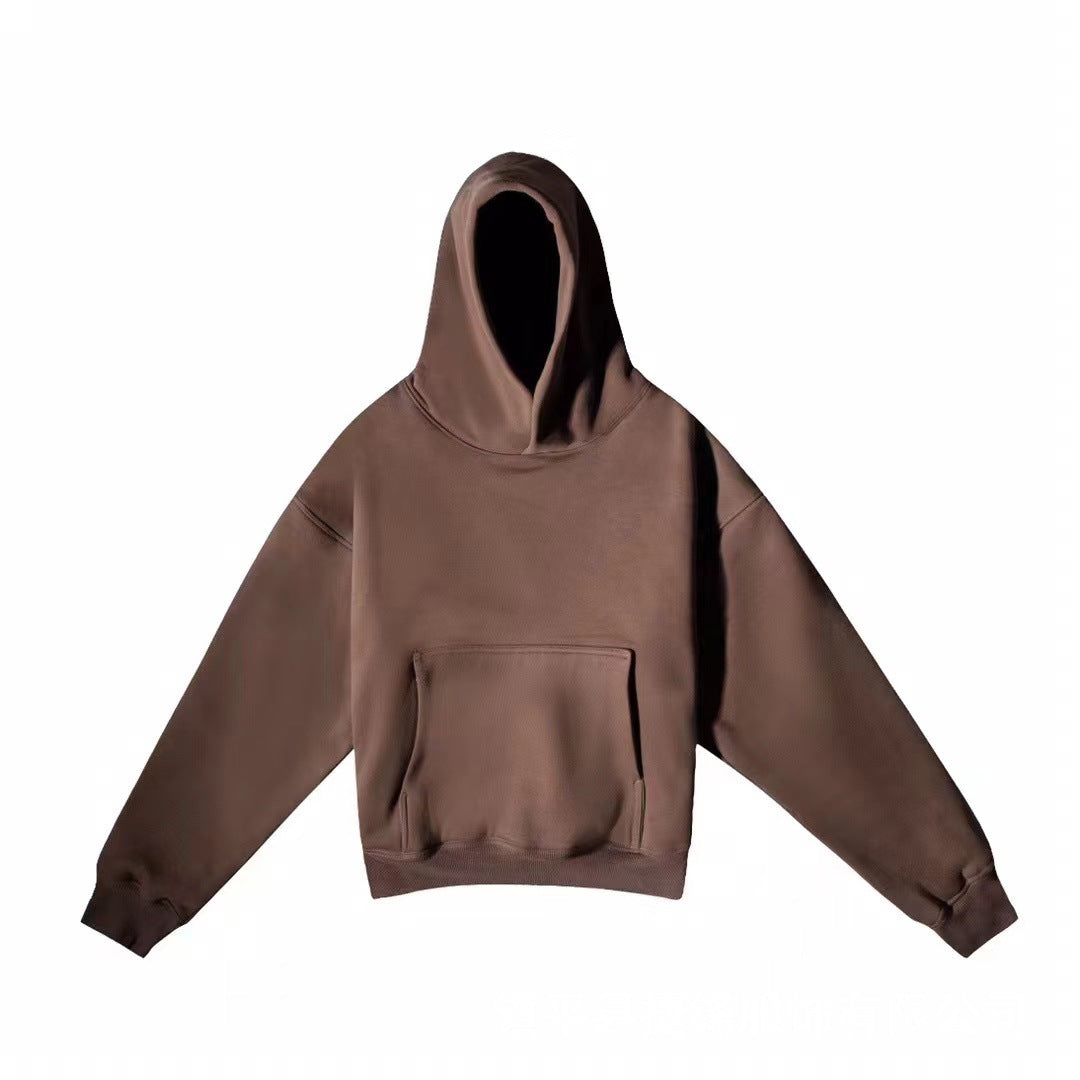 American Heavy Weight Hooded Double Solid Color Hoodie