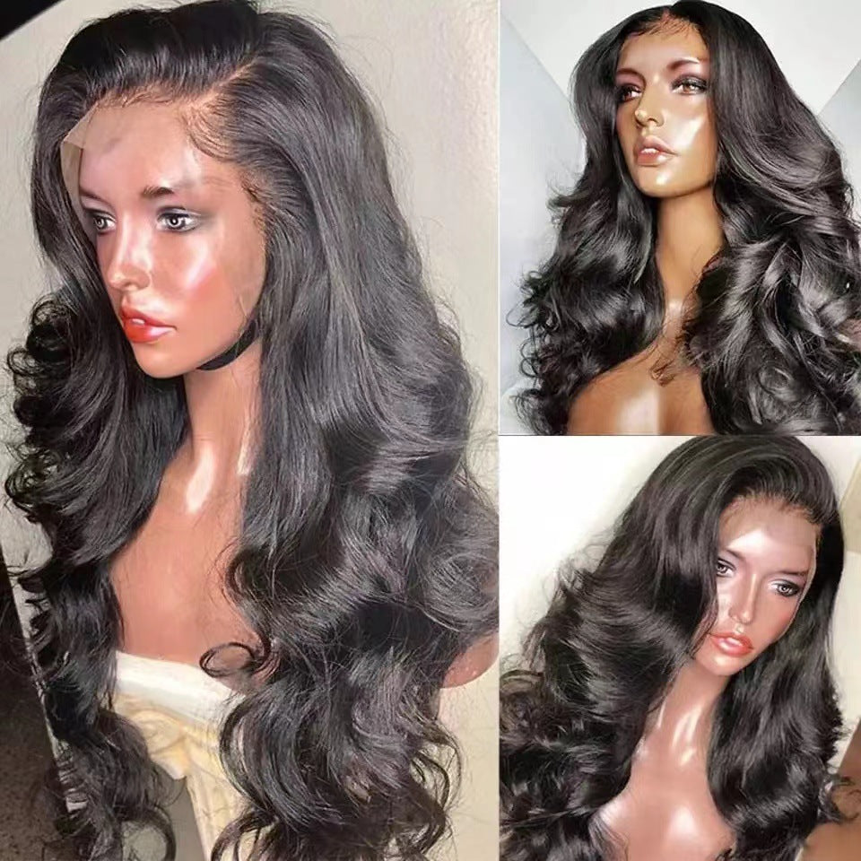 Front Lace Wig Long Curly Hair Big Wave Any Face Wig Women's Full-head Wig Style