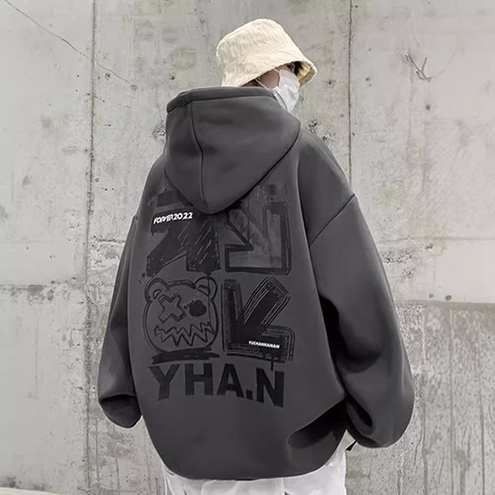 Oversized Fleece-Lined Heavyweight Hoodie From A Trendy American Brand Versatile And Stylish