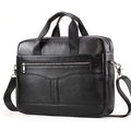 Men Official Document First Layer Leather Crossbody Bag