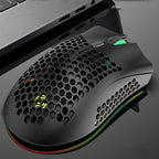 Hollow Out Game Luminous Charging Wireless Mouse