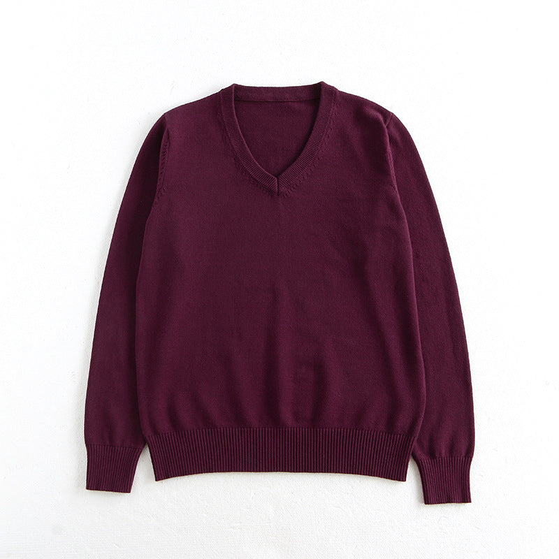 School-supplied Dark Gray Long-sleeve Knit Top