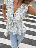 Elastic-waist Casual A-line Skirt Top