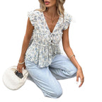 Elastic-waist Casual A-line Skirt Top