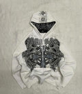 Hooded Jacket With A Bow Print