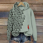 Womens Floral-print Long-sleeve Top