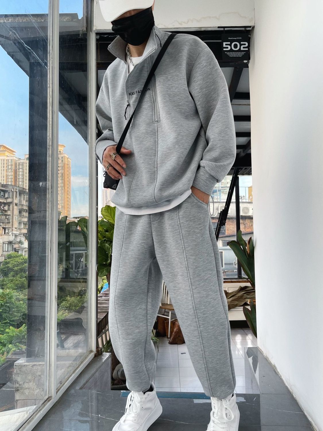 Add Velvet Padded Fashion Sweater Set
