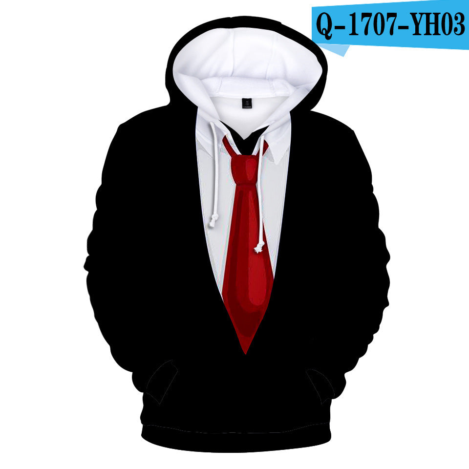 Digital Printed Cashmere Hooded Sweater For Suit