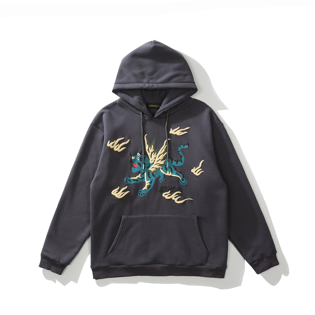 Men's And Women's Plush Pure Cotton Street Style Hoodie
