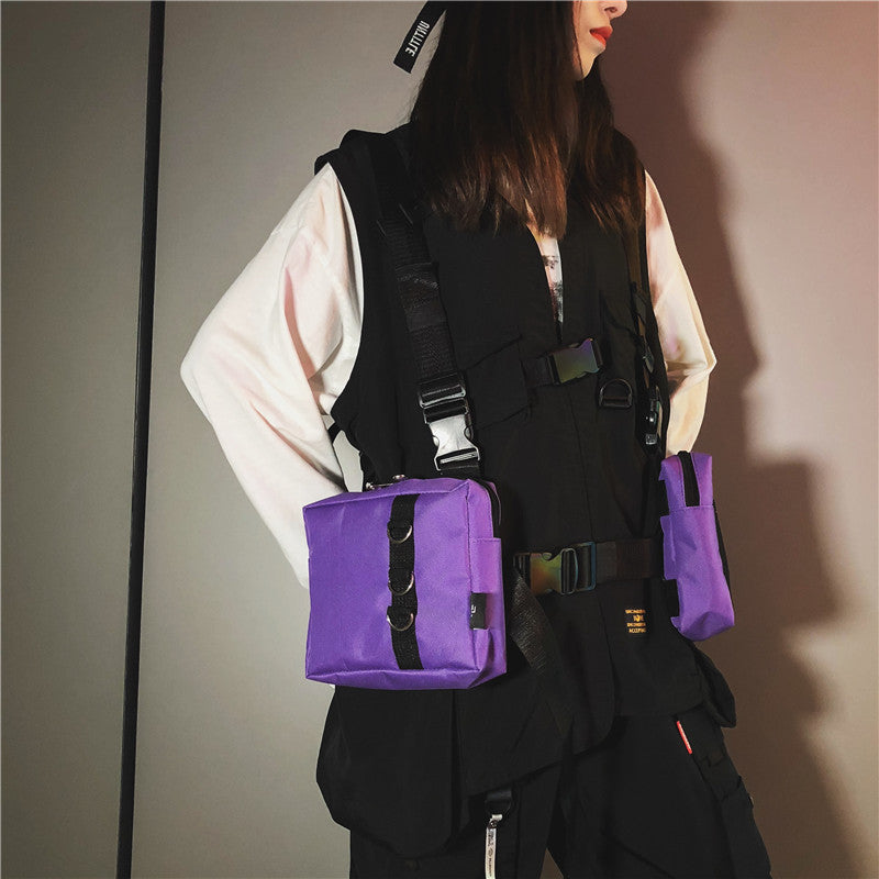 Men and women mobile phone bag diagonal small bag Oxford cloth shoulder bag tide take a purse