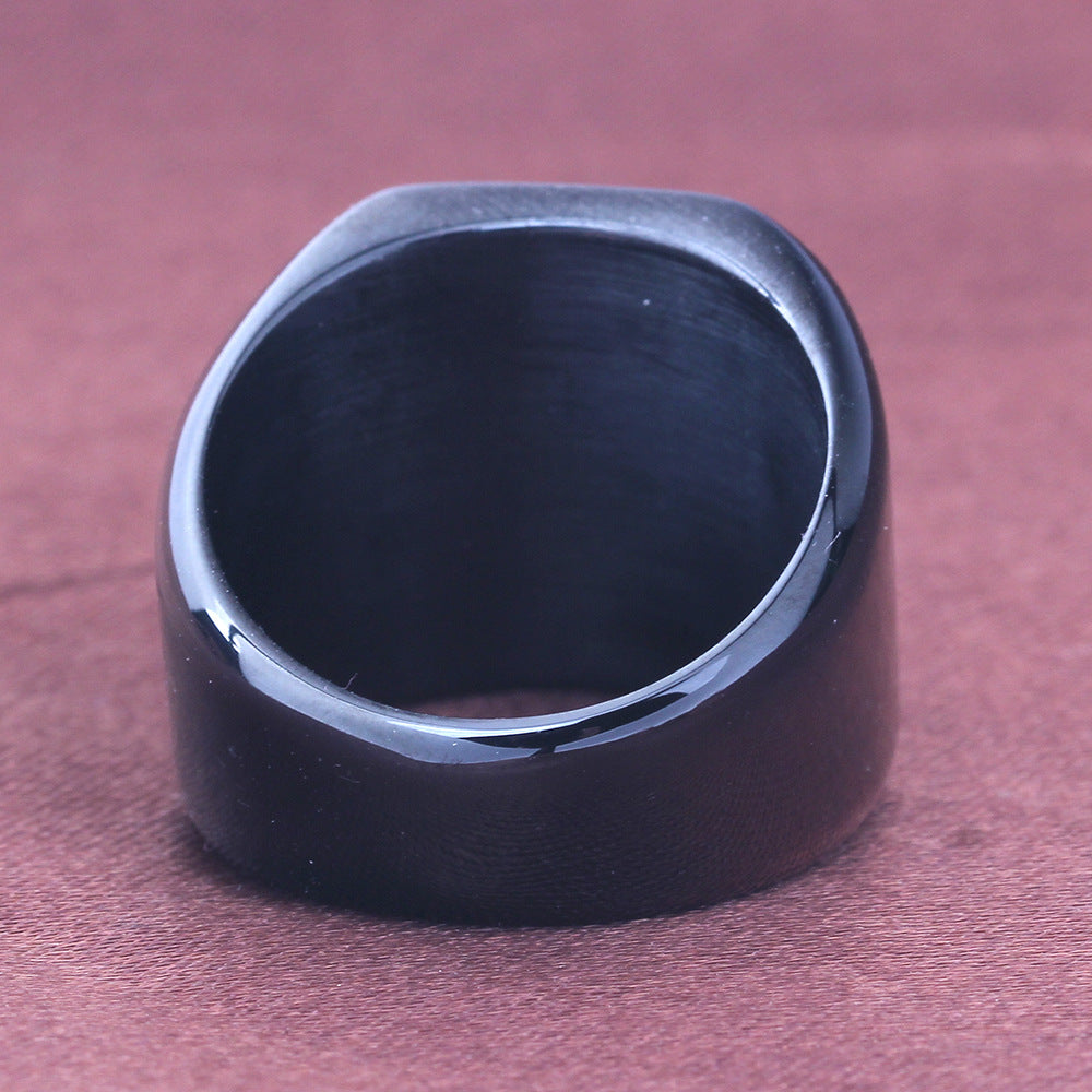 Beier new store 316L Stainless Steel ring top quality High Polished Signet Solid Biker Ring for men fashion Jewelry LLBR8-177R
