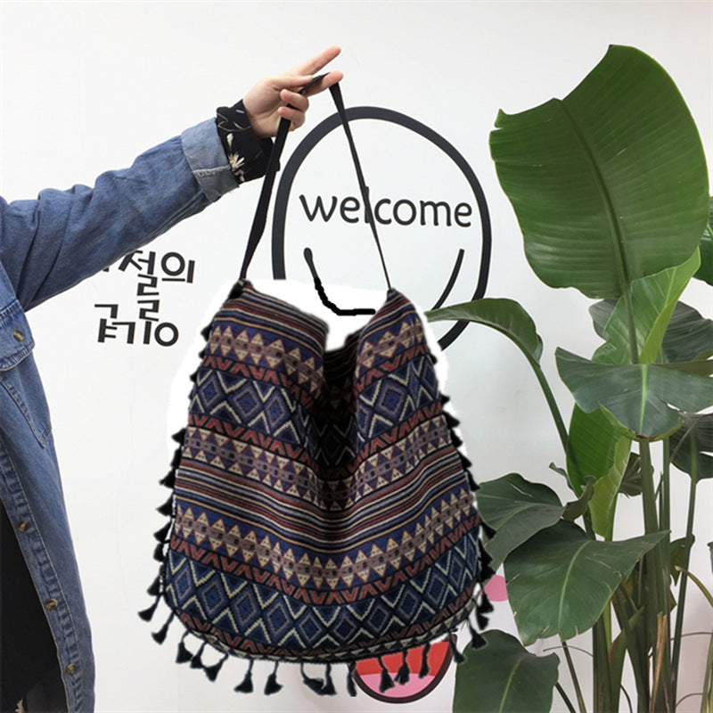Ethnic style shoulder bag handbag