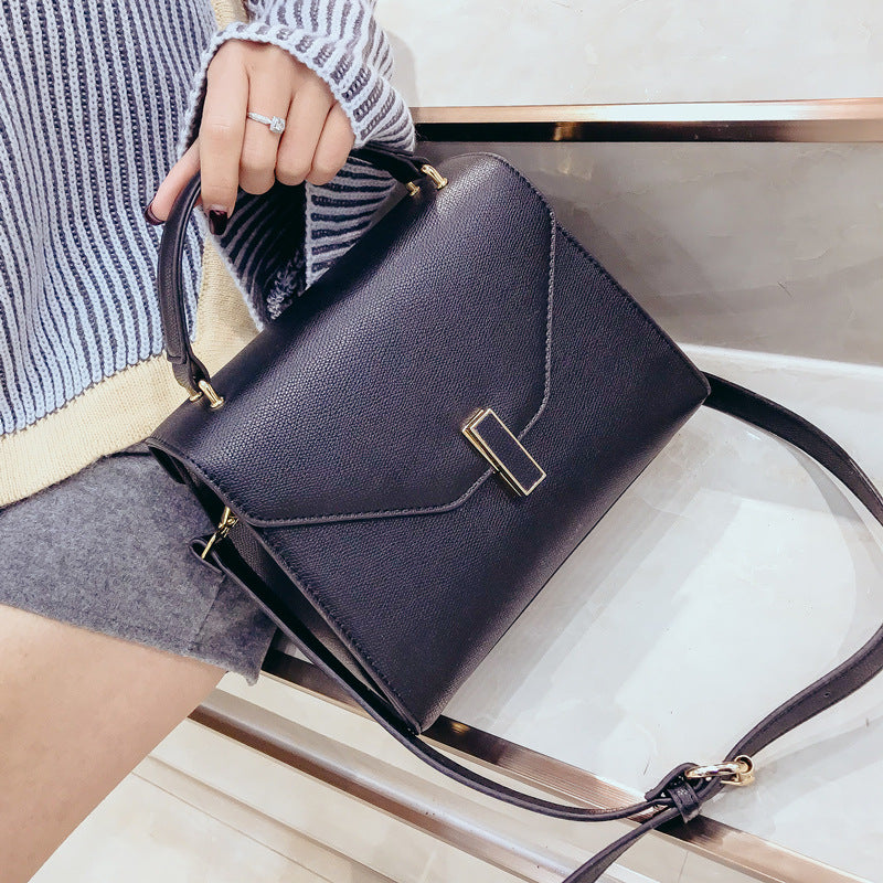 Simple lock handbag handbag fashion wild platinum bag tide shoulder Messenger bag female