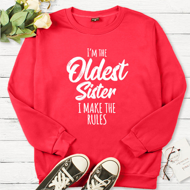Letter Pattern Men's Women's Pullover