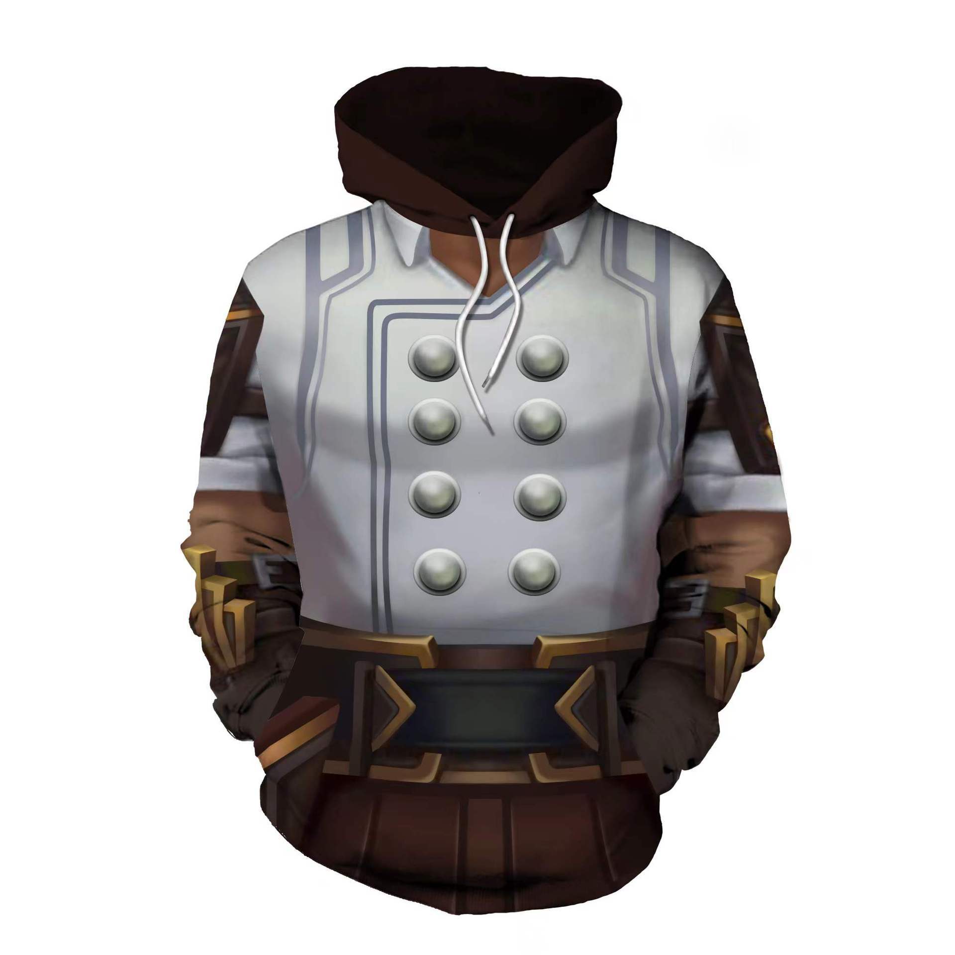 Men's And Women's Fashion Digital Print Hooded Sweatshirt