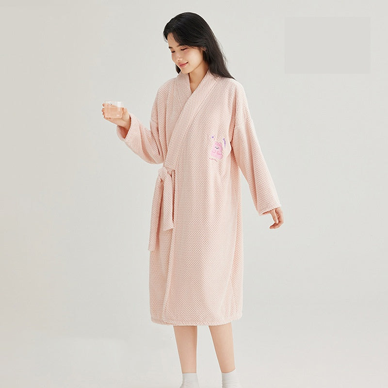 Long Bathrobe-style Pajamas For Women