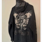 Hooded Jacket With A Bow Print