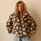 Fleece Flower Womens Hoodie