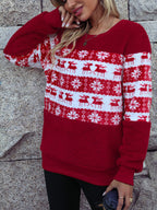 Women's Christmas Style Double-sided Velvet Casual Sweatshirt