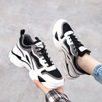 Breathable panda shoes platform shoes