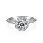 A 1-carat Luxurious And Fashionable Light Luxury Trend Jewelry Silver Ring For Men And Women, Set With Top-quality Moissanite, Made Of S925 Silver-plated Platinum Material.