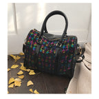 Vintage crossbody bag check handbag