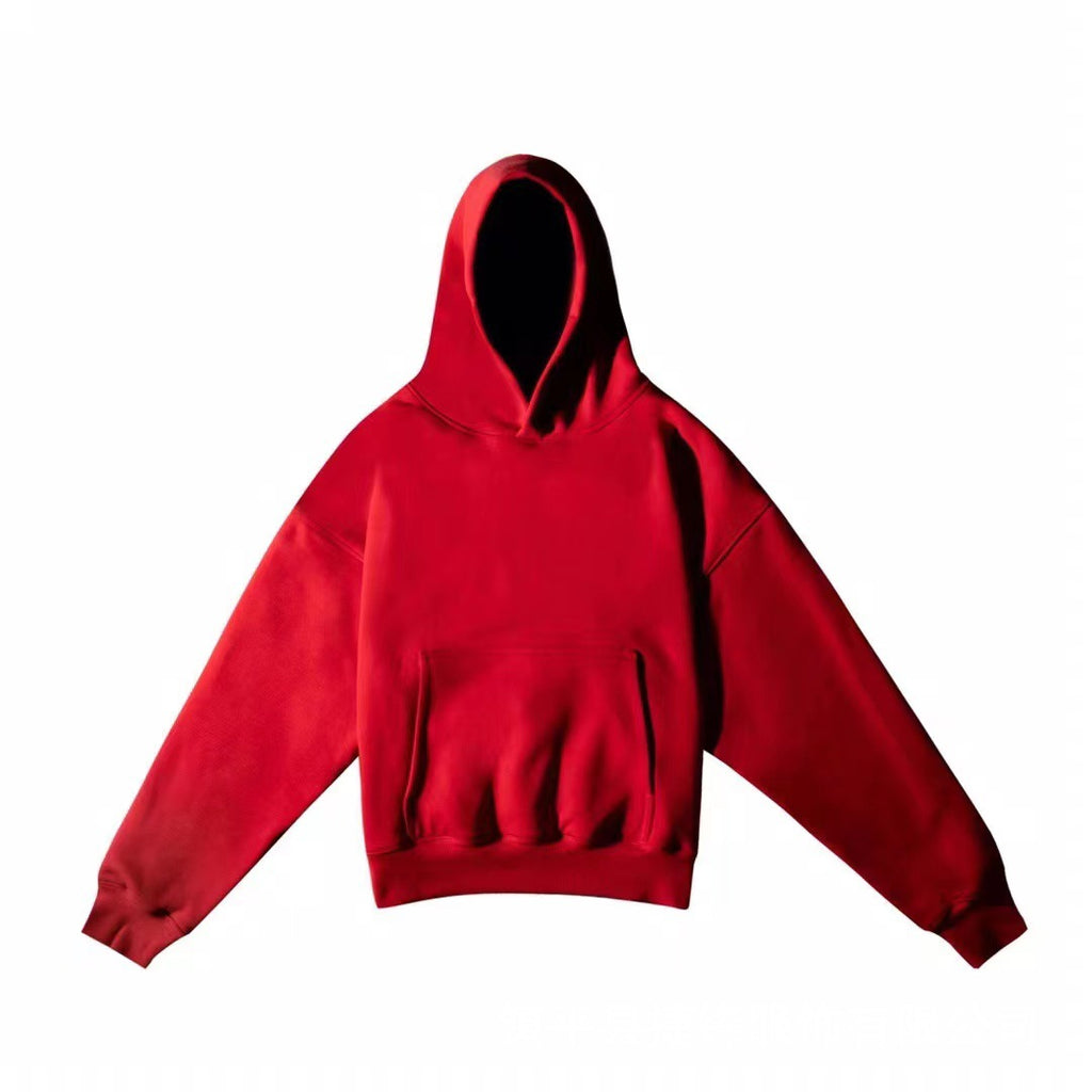 American Heavy Weight Hooded Double Solid Color Hoodie