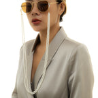 Jewelry Retro Pearl Double Woven Halterneck Glasses Chain