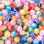 Rainbow Color Resin Beaded Jewelry Accessories