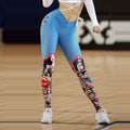 Funny Cartoon Leggings Female High Waist Printing Pant Leggings Fitness Sports Pants
