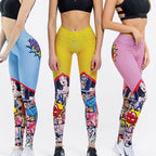 Funny Cartoon Leggings Female High Waist Printing Pant Leggings Fitness Sports Pants