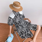 Large Women''s Loose And Slim Summer Dress New Fat Sister Color