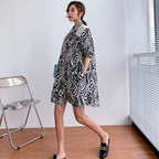 Large Women''s Loose And Slim Summer Dress New Fat Sister Color