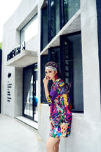 Fashion Brand Hip Hop Women"s Spring And Summer Women"s New Large T-shirt Dress Graffiti Taobao