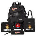 Four-piece Backpack Men And Women Student Pencil Bag Canvas Bag