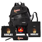 Four-piece Backpack Men And Women Student Pencil Bag Canvas Bag