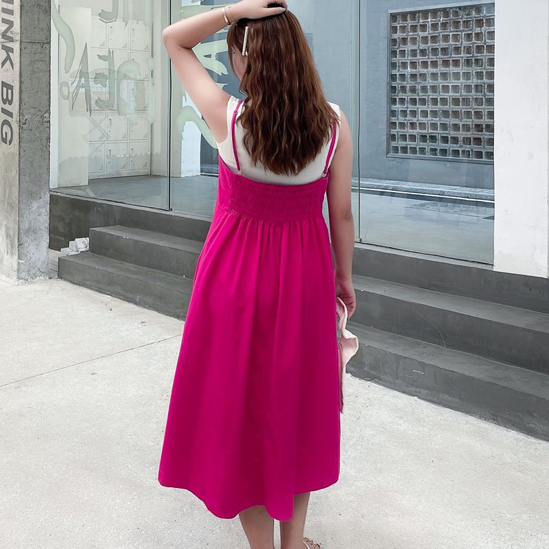 Women''s New Fat Mm Sling Detachable Bra Off Shoulder Waist Korean Dress