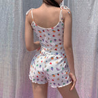 Women's Fashion Printed Sling Shorts Pant Set