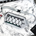 Men'S Chest Bag Oxford Cloth Trendy Cool Style Waist Bag Reflective Strip Shoulder Messenger Bag Men