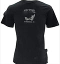 Women''s Steel Rose Crew Neck Short Sleeve T-shirt - Black