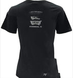 Women''s Steel Rose Crew Neck Short Sleeve T-shirt - Black
