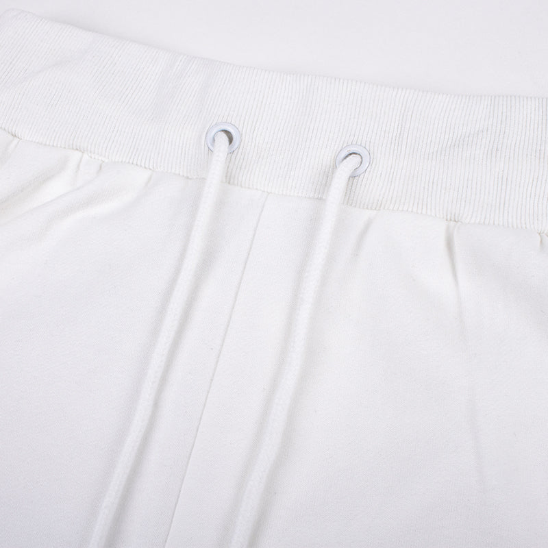 American Retro Women's White Lace-up Embroidered Trousers And Pant