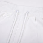 American Retro Women's White Lace-up Embroidered Trousers And Pant