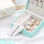 Jewelry Storage Box Square Portable Jewelry Box PU Leather Ring Bracelet Finishing Box