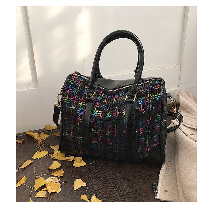 Vintage crossbody bag check handbag