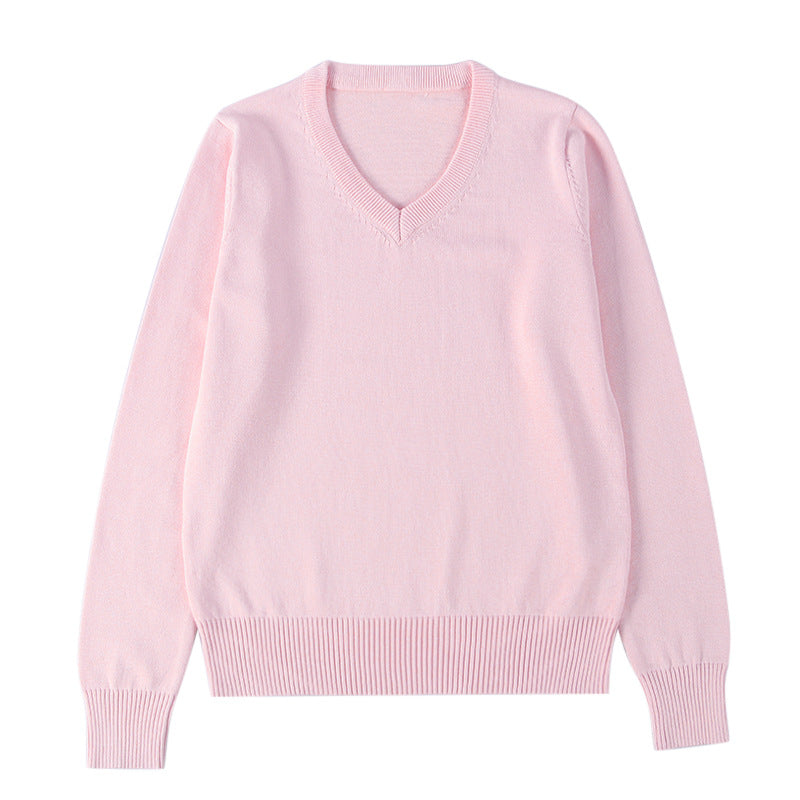 School-supplied Dark Gray Long-sleeve Knit Top