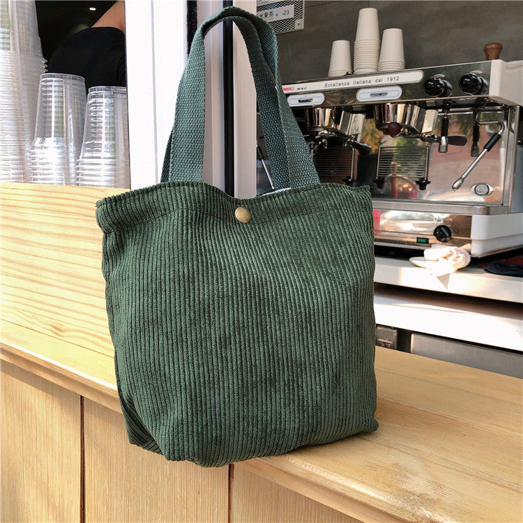 Corduroy Handbag Mini Bag Retro