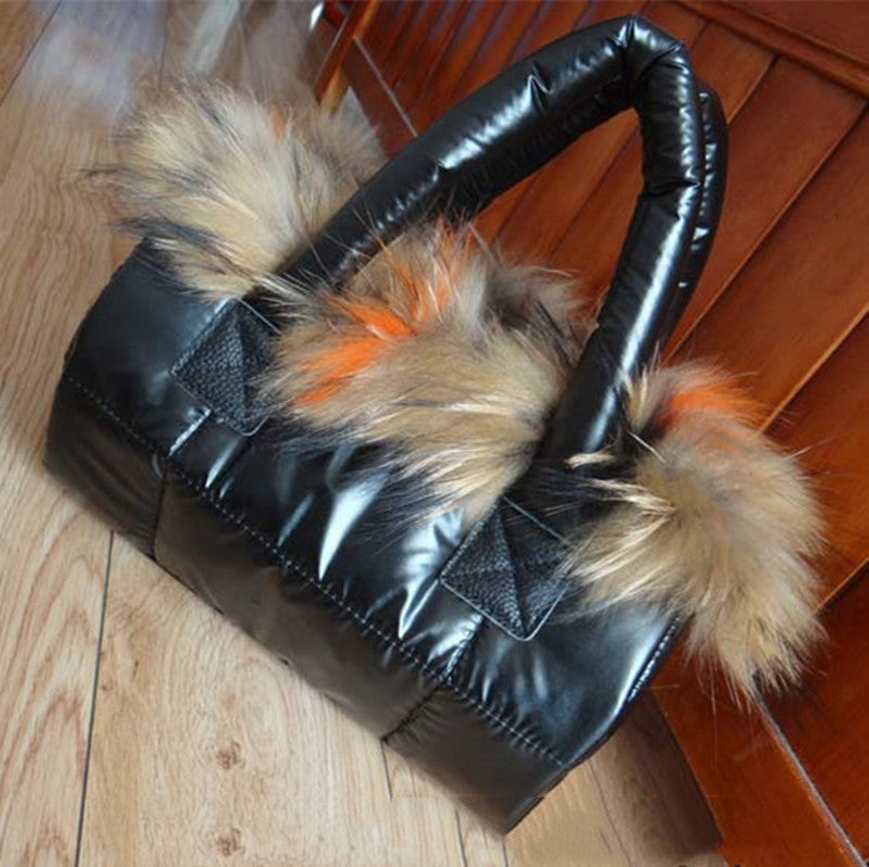 Down bag space cotton handbag
