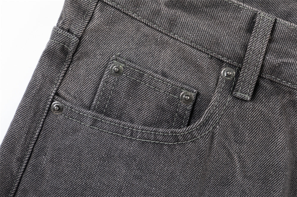 Fashion Wash Denim Mop Pants Men