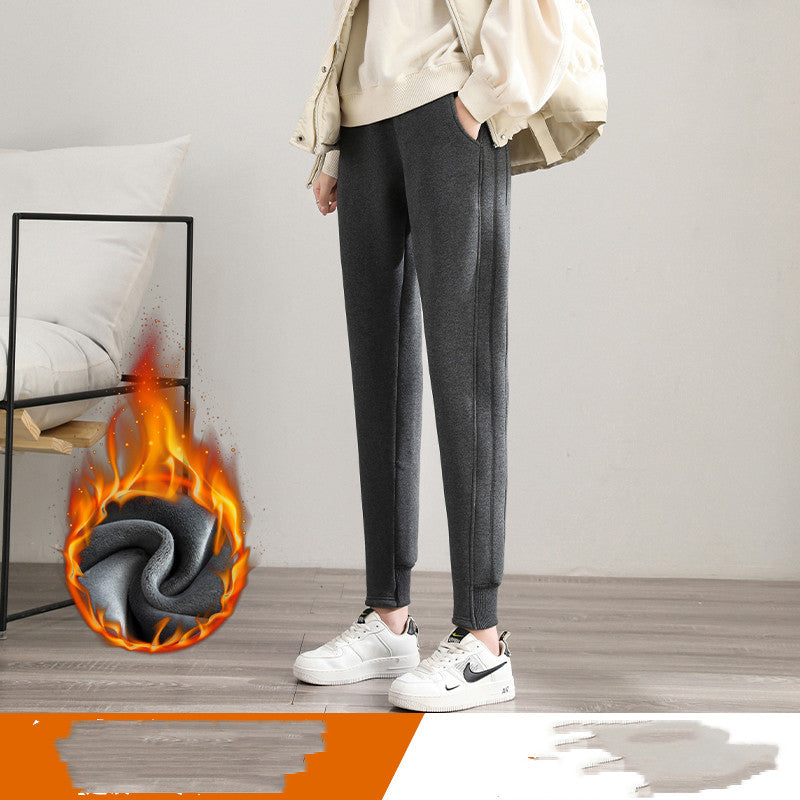 Women's Plus Velvet Thick Loose Casual Pant